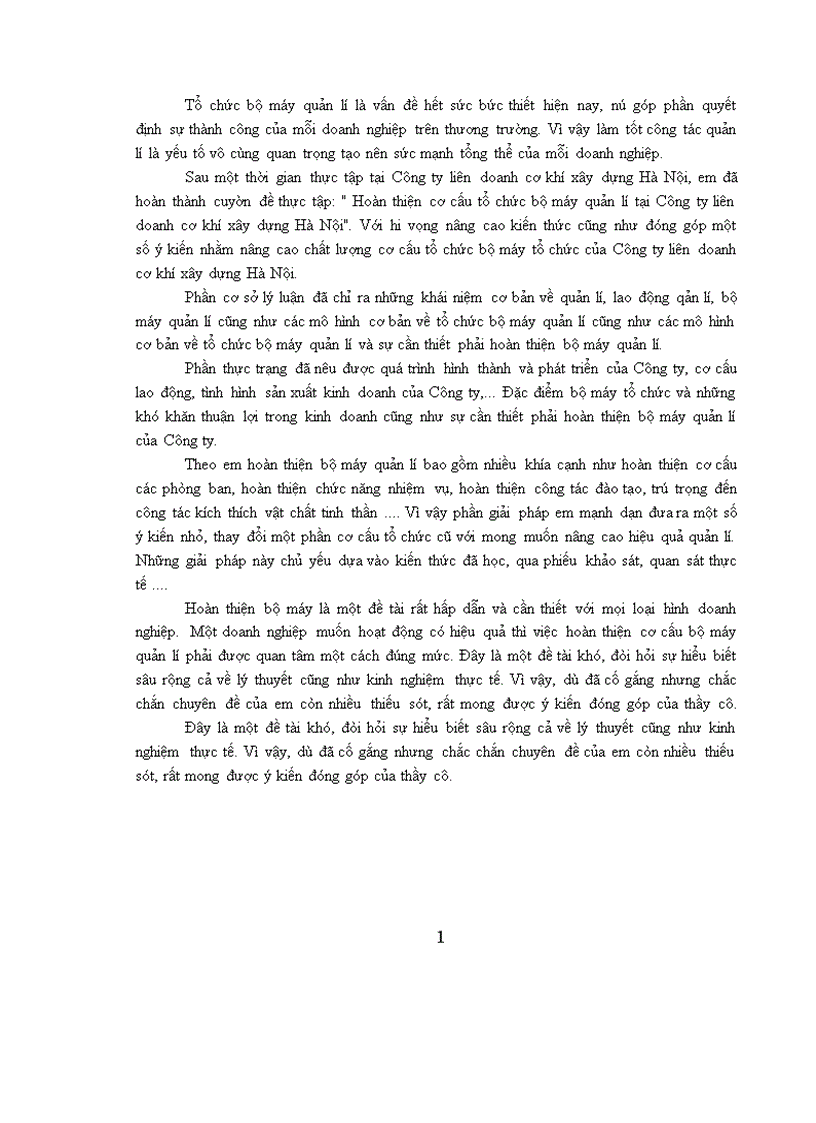 image for page Hoàn thiện cơ cấu tổ chức bộ máy quản lý tại Công ty liên doanh cơ khí xây dựng 1