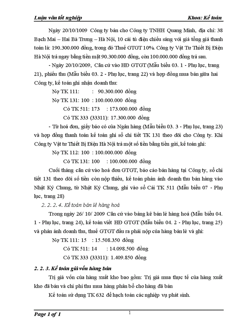 image for page Tổ chức kế toán bán hàng và xác định kết quả bán hàng tại Công ty Cổ Phần Công Nghệ Viteq Việt Nam