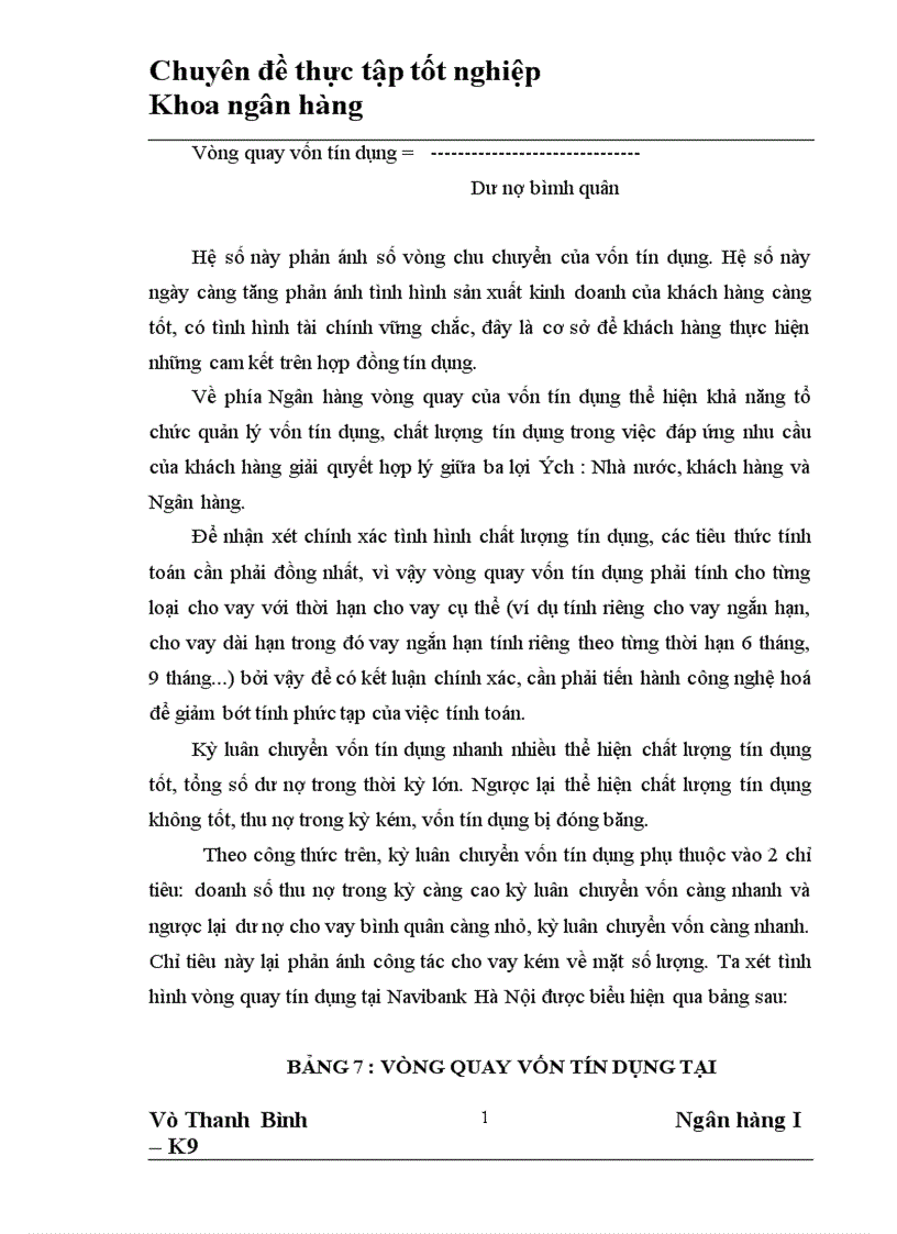image for page Chất lượng tín dụng ngân hàng hiện trạng và giải pháp nâng cao chất lượng tín dụng tại NHTMCP Navibank Hà Nội