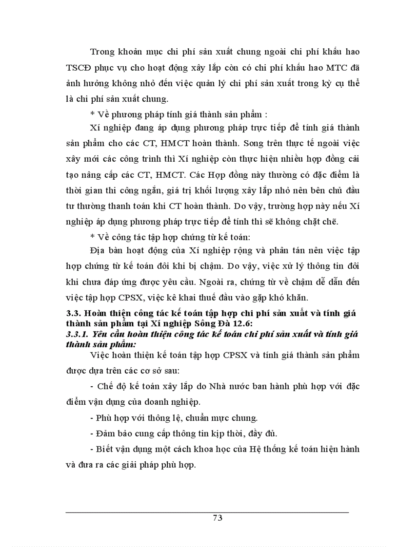 image for page Tổ chức công tác kế toán tập hợp chi phí và tính giá thành sản phẩm tại Xí nghiệp Sông Đà 12 6 1