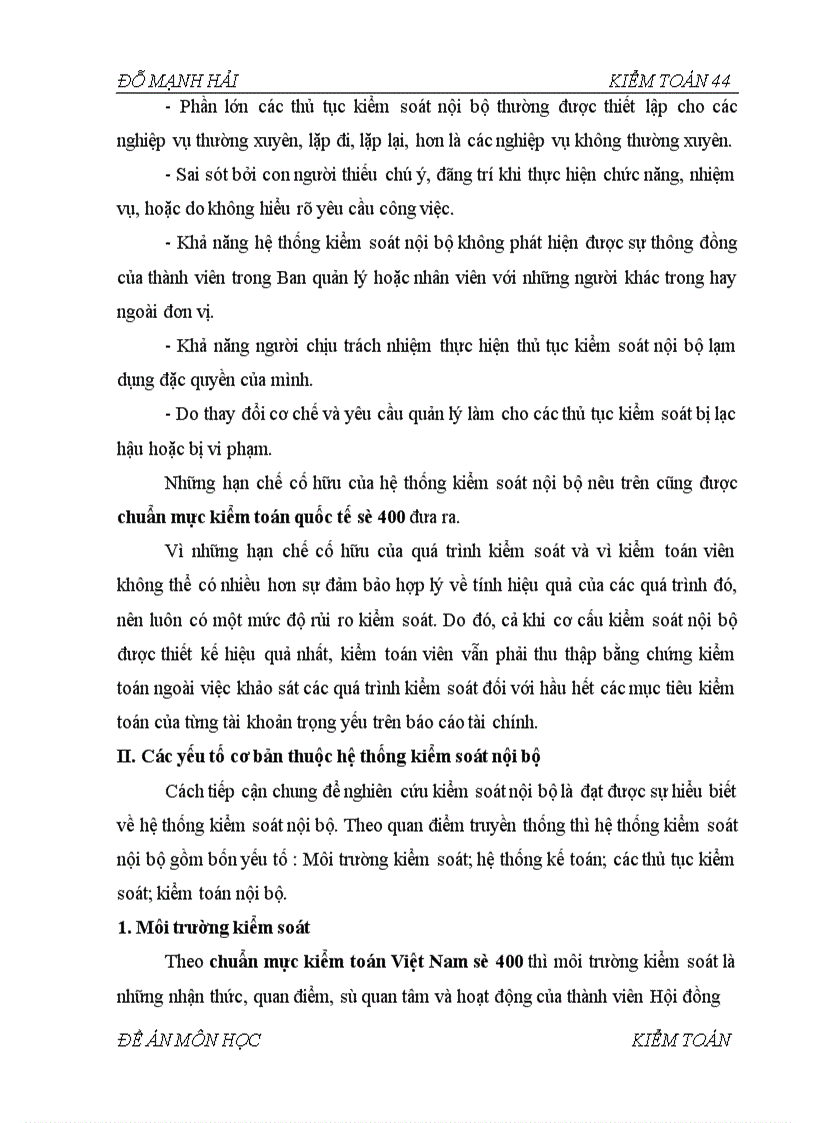 image for page Hệ thống kiểm soát nội bộ và vai trò của việc đánh giá hệ thống kiểm soát nội bộ trong kiểm toán tài chính 1