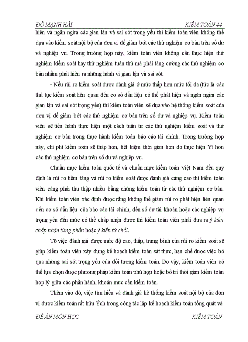 image for page Hệ thống kiểm soát nội bộ và vai trò của việc đánh giá hệ thống kiểm soát nội bộ trong kiểm toán tài chính 1