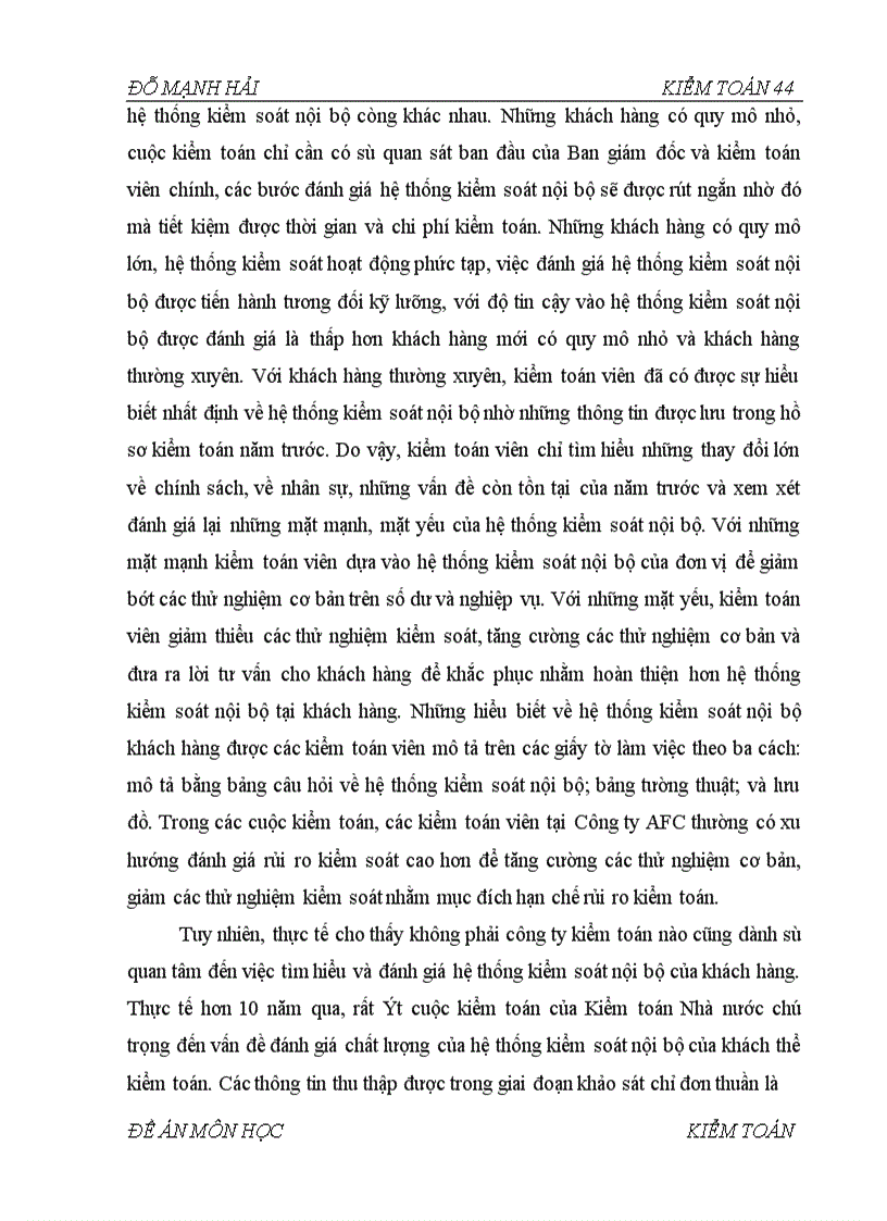 image for page Hệ thống kiểm soát nội bộ và vai trò của việc đánh giá hệ thống kiểm soát nội bộ trong kiểm toán tài chính 1