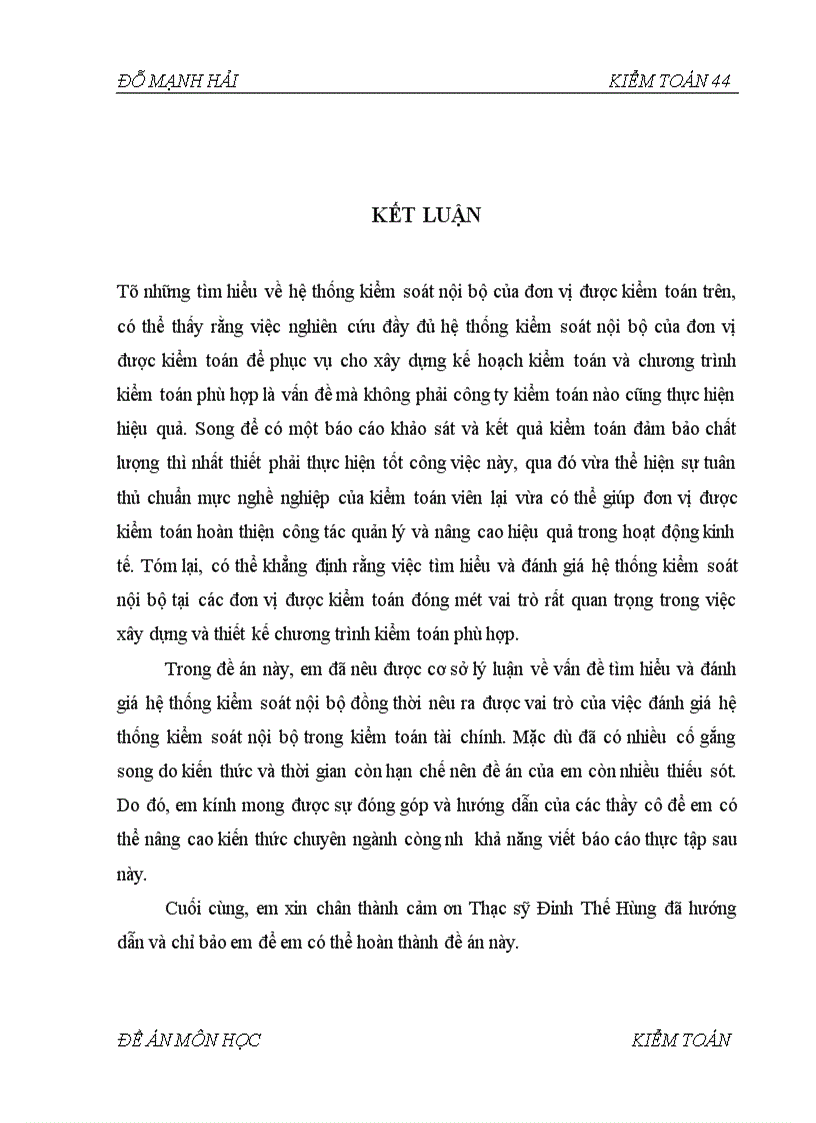 image for page Hệ thống kiểm soát nội bộ và vai trò của việc đánh giá hệ thống kiểm soát nội bộ trong kiểm toán tài chính 1
