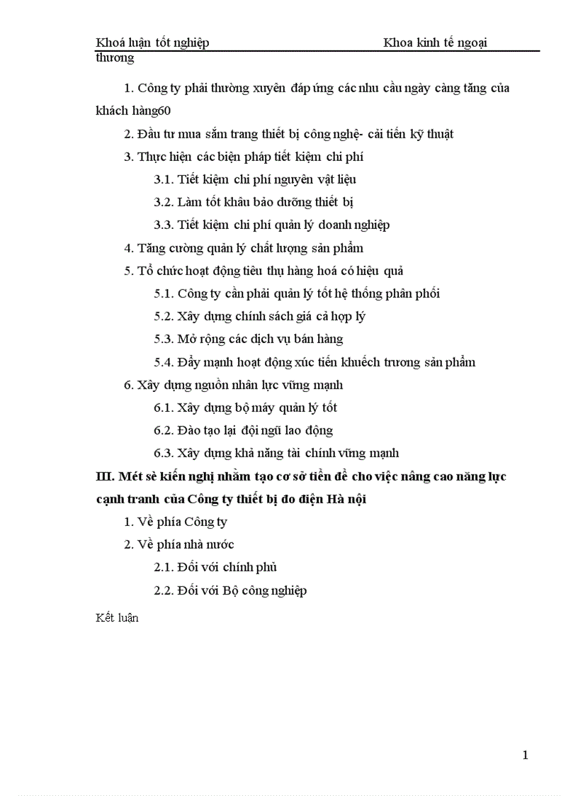 image for page Những giải pháp kinh tế nhằm nâng cao năng lực cạnh tranh của Công ty thiết bị đo điện Hà nội