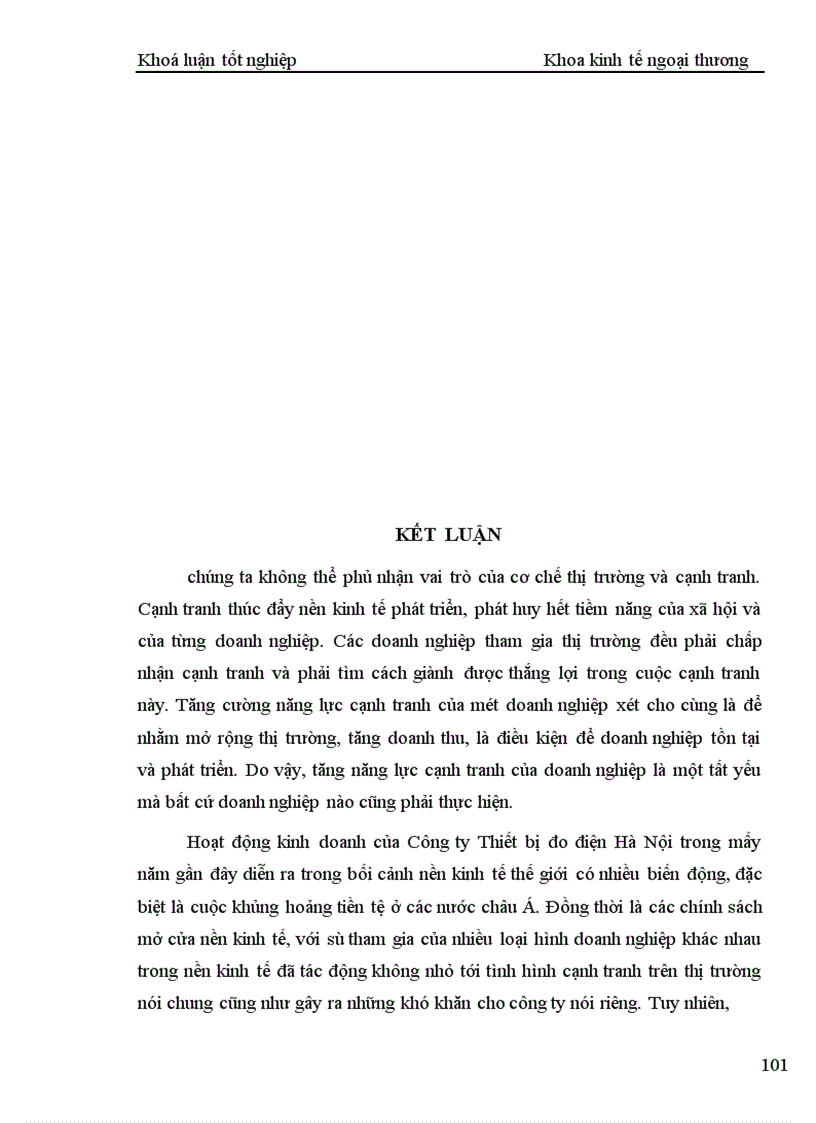 image for page Những giải pháp kinh tế nhằm nâng cao năng lực cạnh tranh của Công ty thiết bị đo điện Hà nội