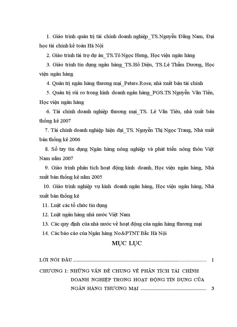 image for page Hoàn thiện công tác phân tích tài chính doanh nghiệp phục vụ cho hoạt động tín dụng tại Ngân hàng nông nghiệp và phát triển nông thôn Bắc Hà Nội 1