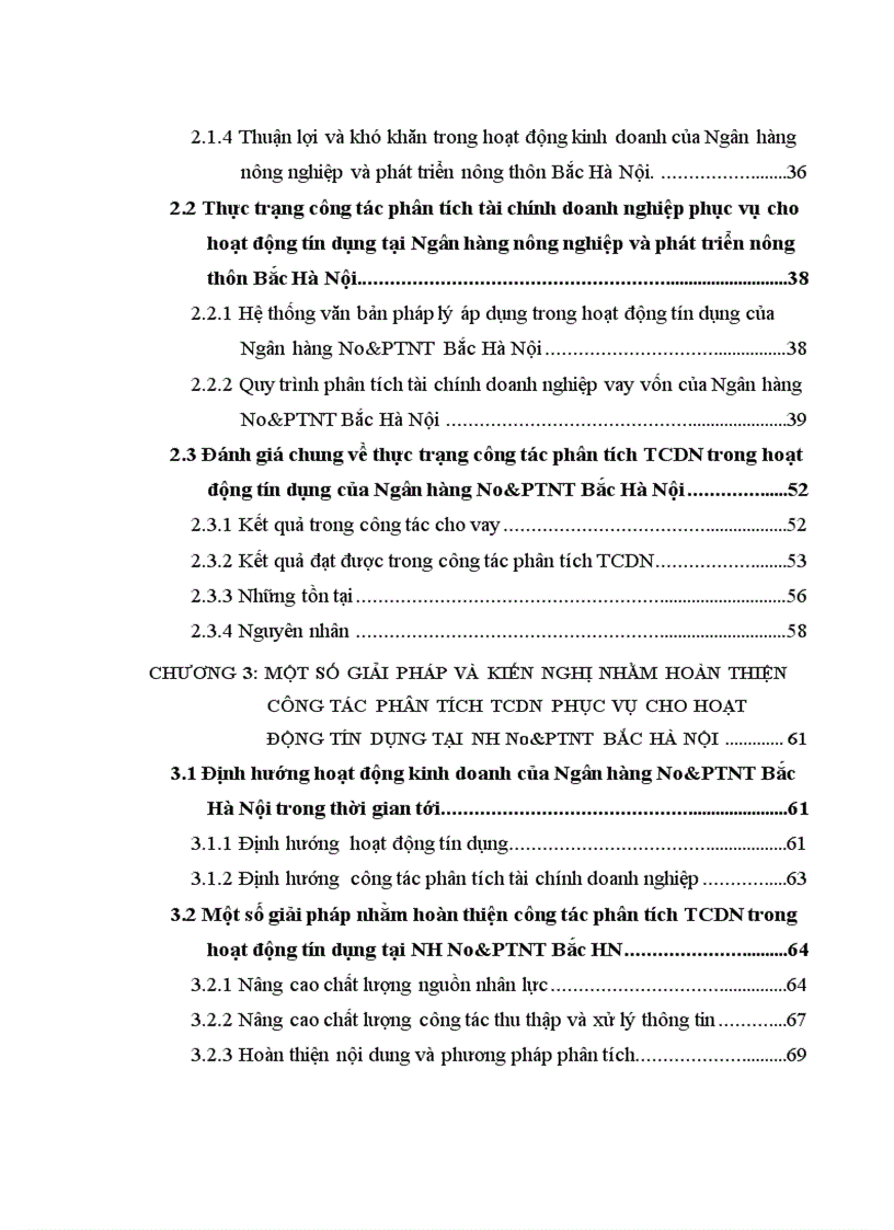 image for page Hoàn thiện công tác phân tích tài chính doanh nghiệp phục vụ cho hoạt động tín dụng tại Ngân hàng nông nghiệp và phát triển nông thôn Bắc Hà Nội 1