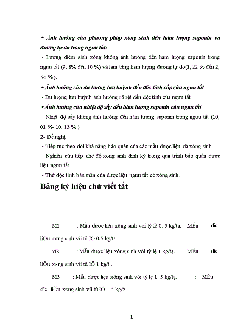 image for page Nghiên cứu sự ảnh hưởng của quá trình xông sinh đến chất lượng dược liệu ngưu tất 1