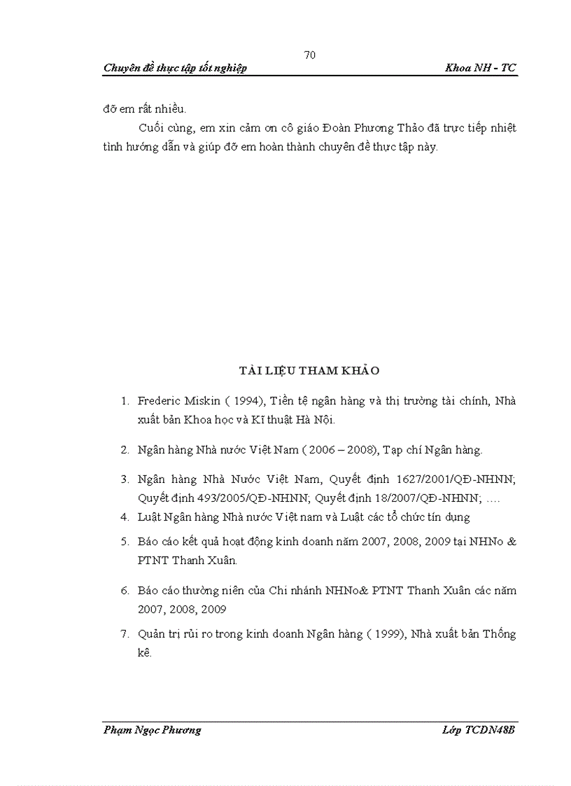 image for page Nâng cao chất lượng tín dụng tại NHNo PTNT chi nhánh Thanh Xuân