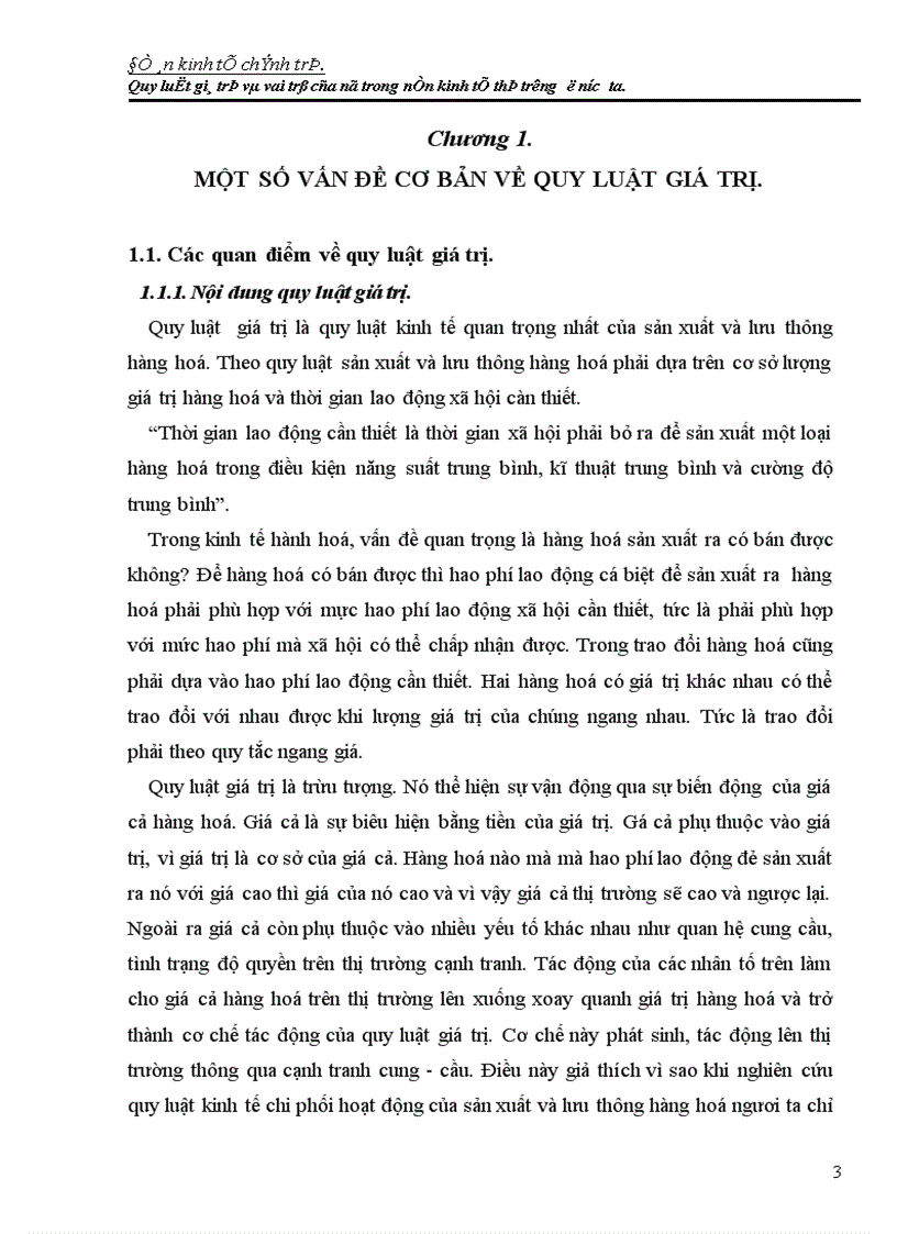 image for page Quy luật giá trị và vai trò của nó trong nền kinh tế thị trường ở nước ta 1