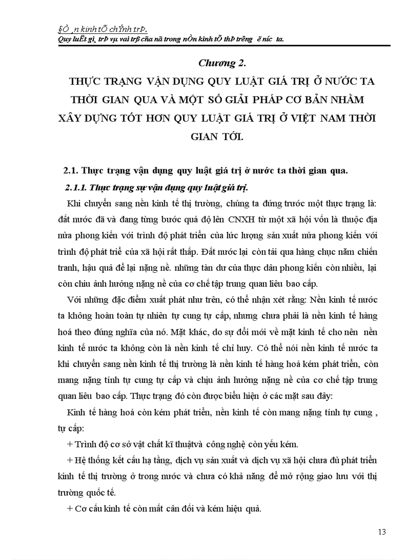 image for page Quy luật giá trị và vai trò của nó trong nền kinh tế thị trường ở nước ta 1