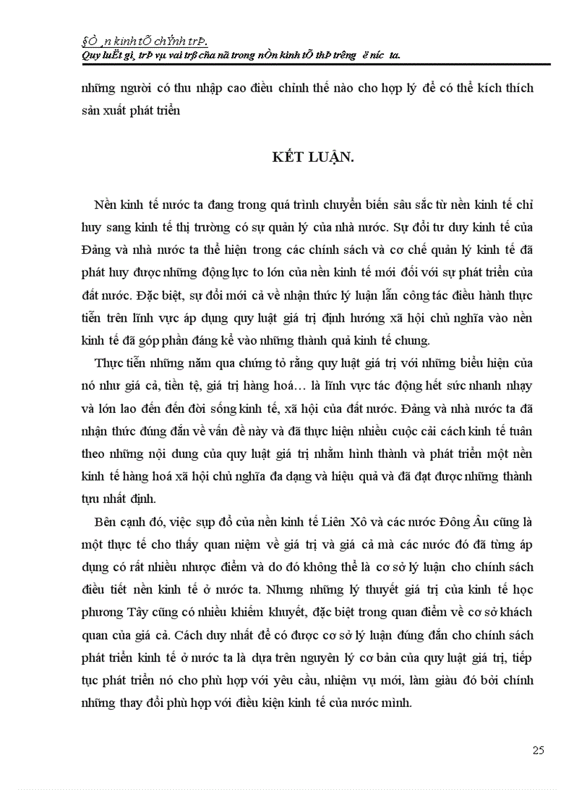 image for page Quy luật giá trị và vai trò của nó trong nền kinh tế thị trường ở nước ta 1