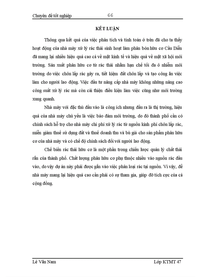 image for page Đánh giá hiệu quả hoạt động của nhà máy xử lý rác thải sinh hoạt làm phân bón hữu cơ Cầu Diễn Hà Nội 1