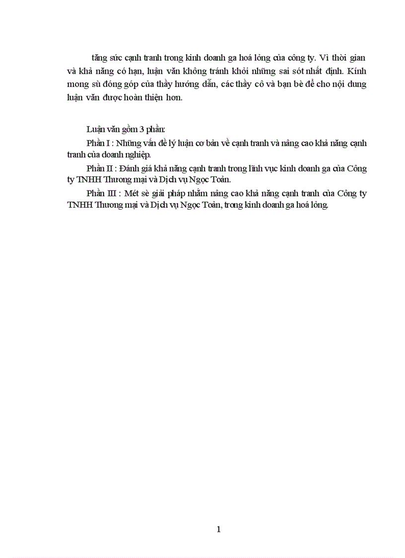 image for page Giải pháp nâng cao khả năng cạnh tranh trong lĩnh vực kinh doanh Gaz và Bếp ga ở Công ty TNHH Thương mại và Dịch vụ Ngọc Toản 1