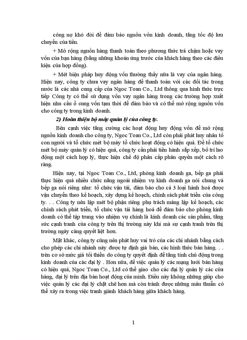 image for page Giải pháp nâng cao khả năng cạnh tranh trong lĩnh vực kinh doanh Gaz và Bếp ga ở Công ty TNHH Thương mại và Dịch vụ Ngọc Toản 1