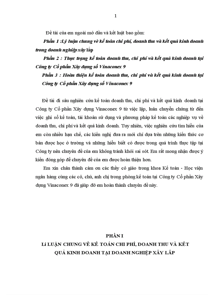 image for page Kế toán doanh thu chi phí và kết quả kinh doanh tại Công ty Cổ phần Xây dựng Vinaconex 9 1