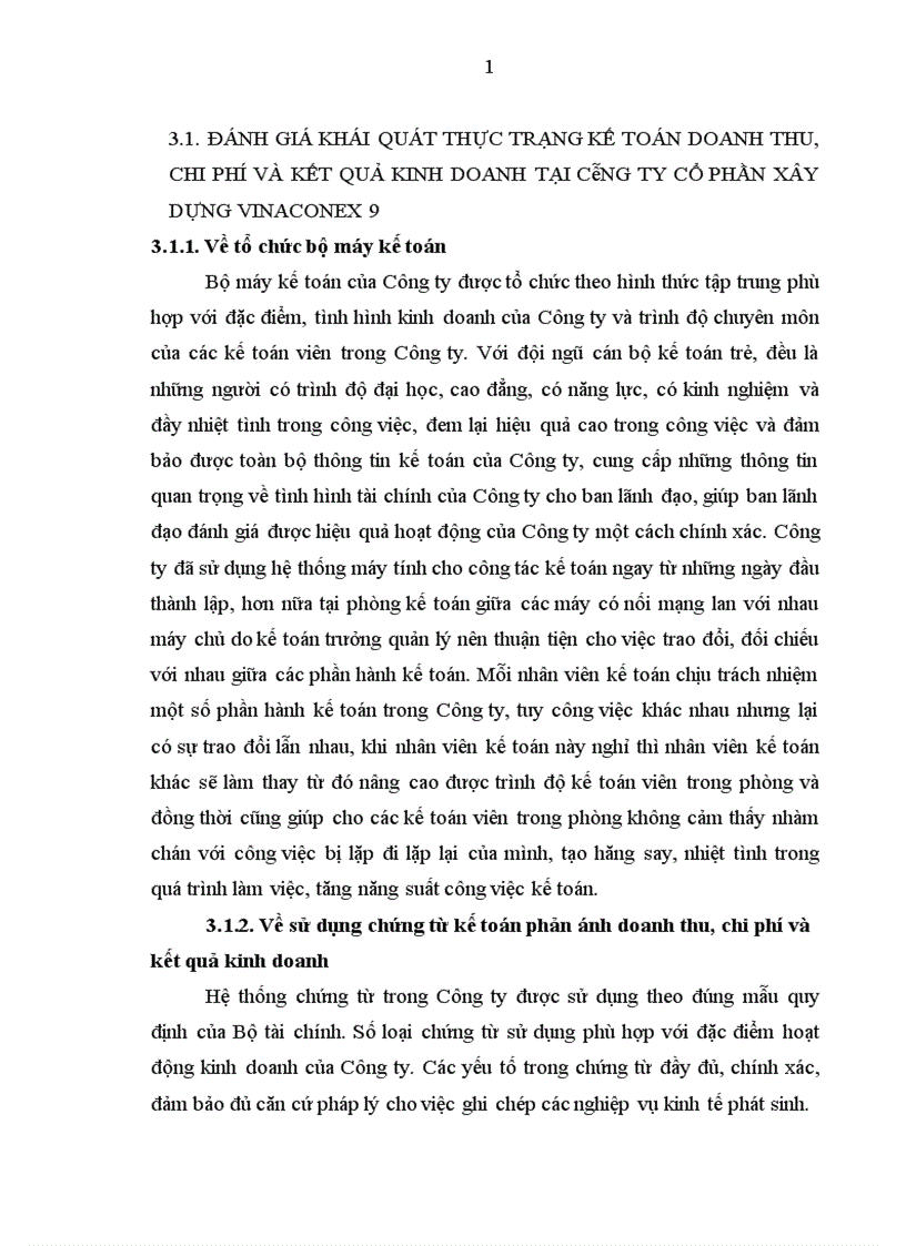 image for page Kế toán doanh thu chi phí và kết quả kinh doanh tại Công ty Cổ phần Xây dựng Vinaconex 9 1