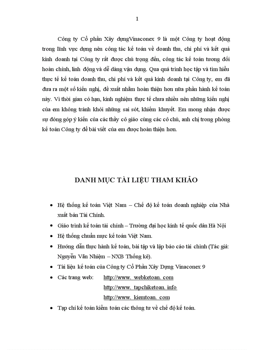 image for page Kế toán doanh thu chi phí và kết quả kinh doanh tại Công ty Cổ phần Xây dựng Vinaconex 9 1