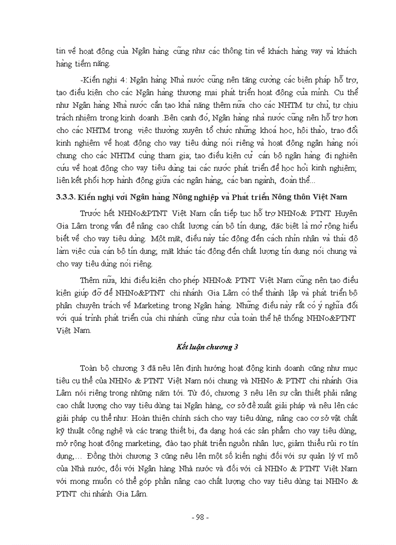 image for page Nâng cao chất lượng cho vay tiêu dùng tại Ngân hàng nông nghiệp và phát triển nông thôn Gia Lâm 1