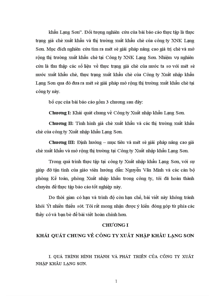 image for page Một số giải pháp nâng cao giá trị chè xuất khẩu và mở rộng thị trường xuất khẩu chè tại Công ty Xuất nhập khẩu Lạng Sơn 1