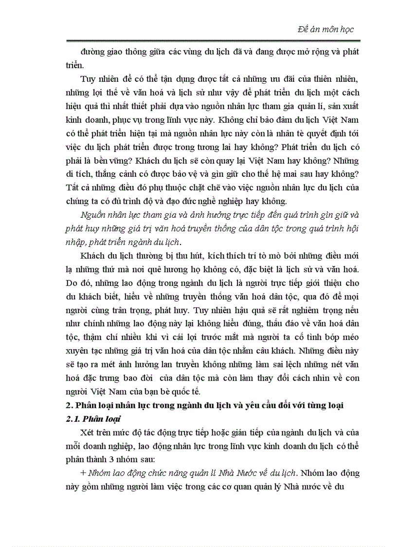 image for page Thực trạng đào tạo nguồn nhân lực cho ngành du lịch Việt Nam 1