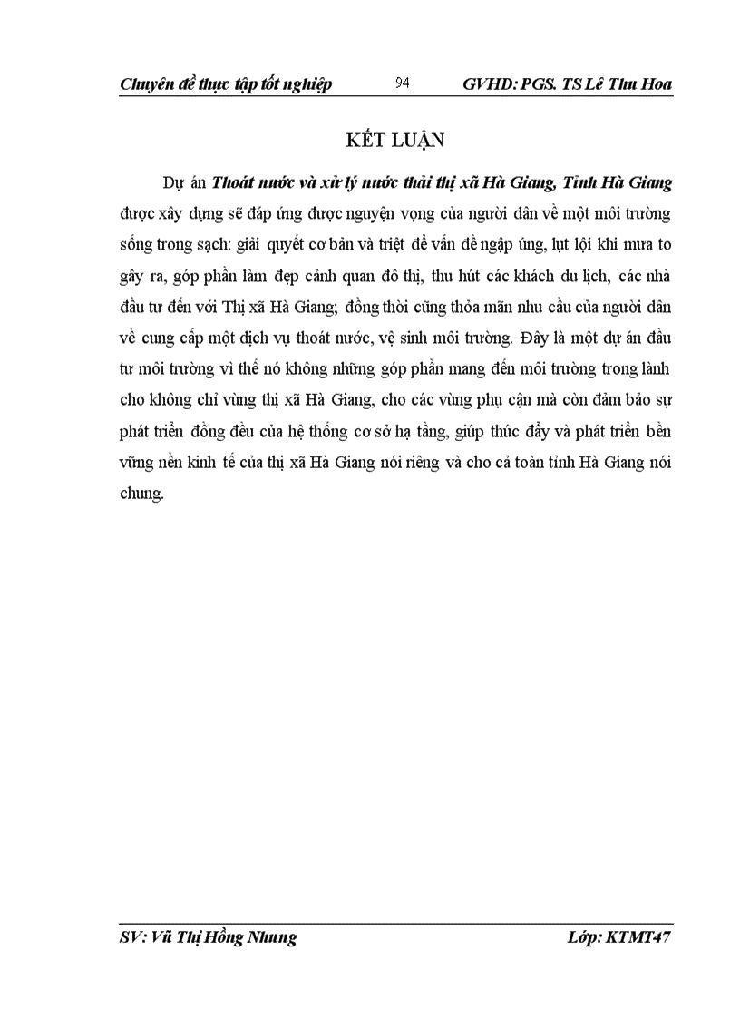 image for page Đánh giá hiệu quả Dự án đầu tư xây dựng Hệ thống thoát nước và xử lý nước thải Thị xã Hà Giang tỉnh Hà Giang 1