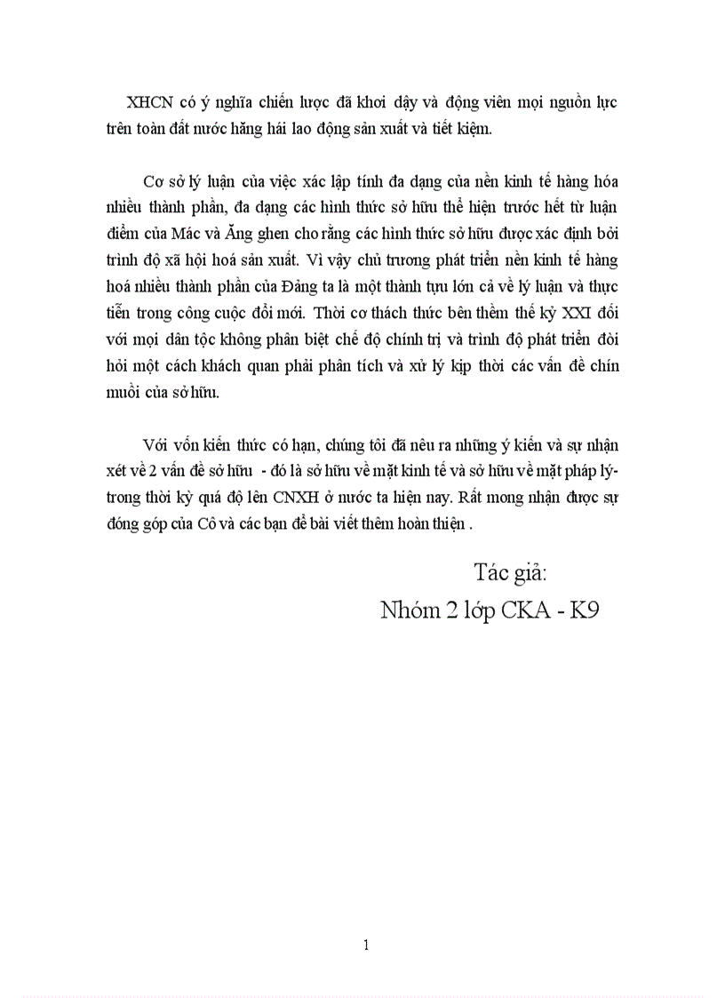 image for page Các hình thức sở hữu trong nền kinh tế thị trường định hướng XHCN ở nước ta