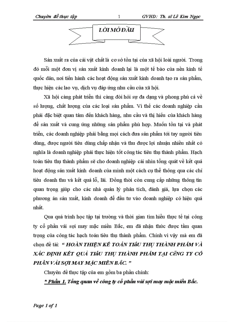 image for page Hoàn thiện kế toán tiêu thụ thành phẩm và xác định kết quả tiêu thụ thành phẩm tại công ty cổ phần vải sợi miền Bắc