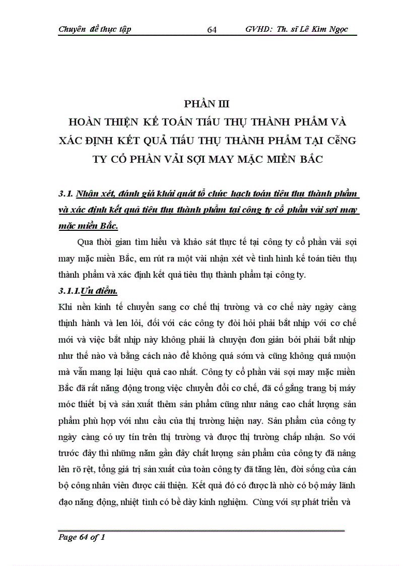 image for page Hoàn thiện kế toán tiêu thụ thành phẩm và xác định kết quả tiêu thụ thành phẩm tại công ty cổ phần vải sợi miền Bắc