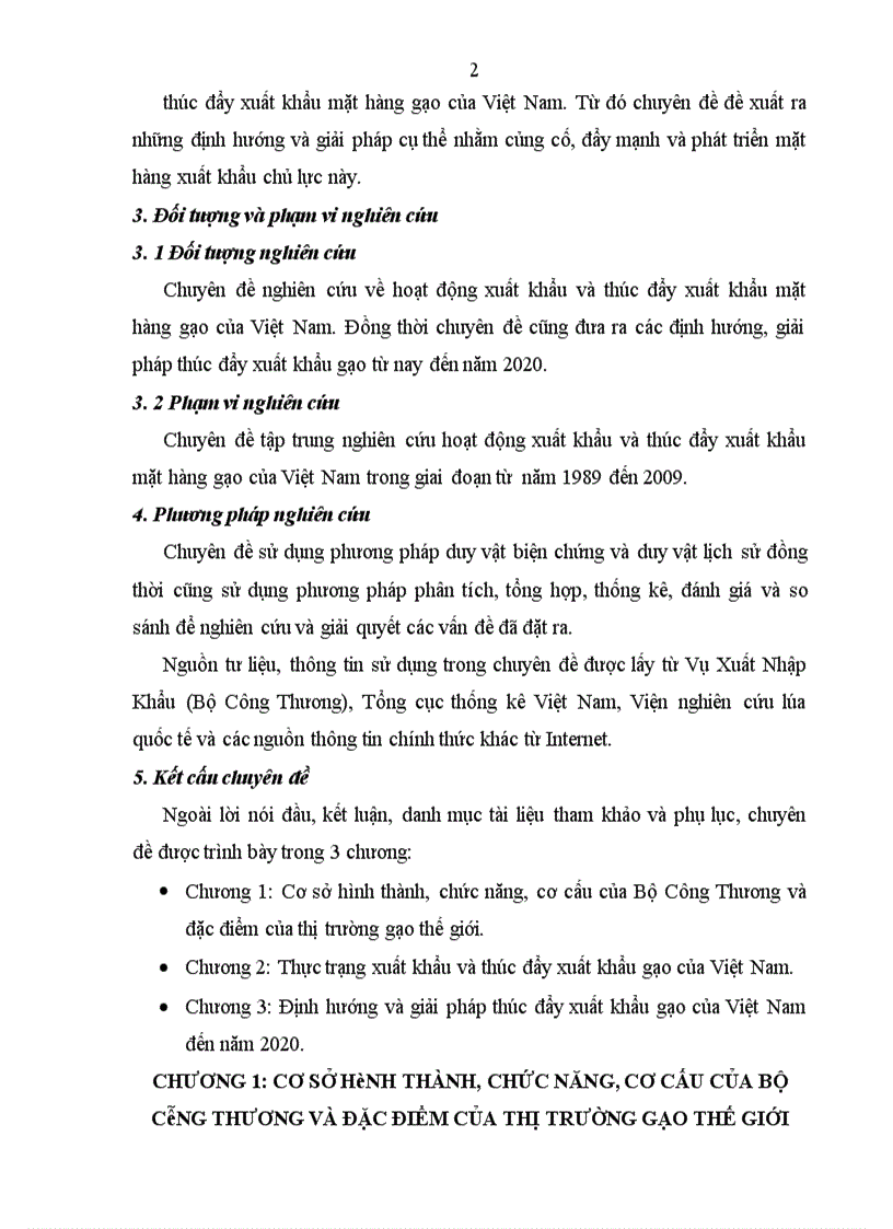 image for page Thúc đẩy xuất khẩu mặt hàng gạo của Việt Nam đến năm 2020 được chọn để nghiên cứu