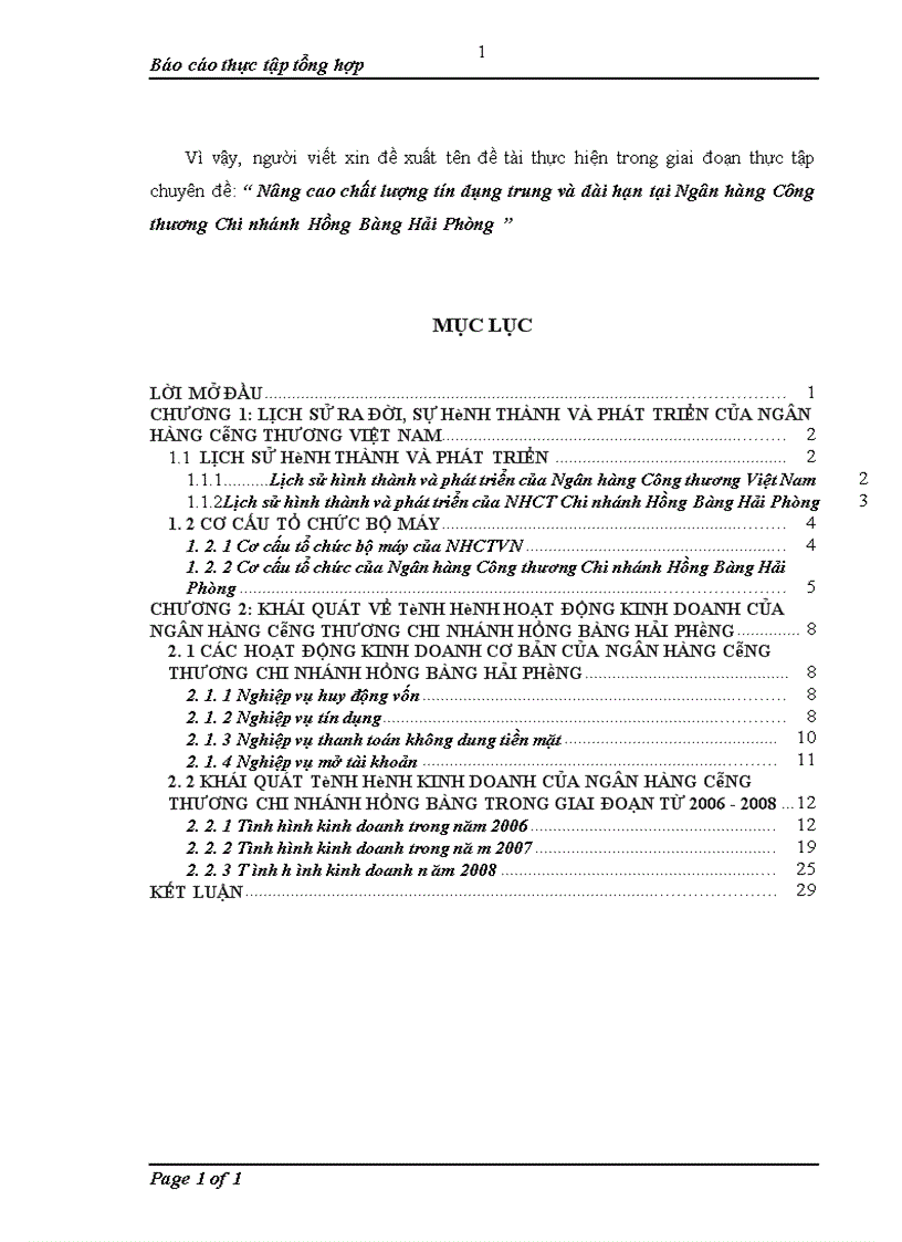 image for page Nâng cao chất lượng tín dụng trung và dài hạn tại Ngân hàng Công thương Chi nhánh Hồng Bàng Hải Phòng