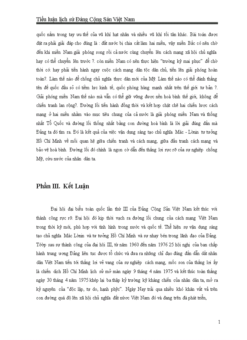 image for page Trình bày hoàn cảnh lịch sử nội dung đơường lối của cách mạng Việt Nam trong giai đoạn mới do Đại Hội đại biểu toàn quốc lần thứ III của Đảng Cộng Sản Việt Nam đề ra