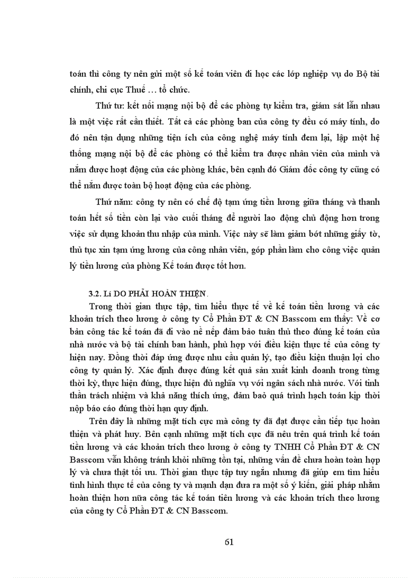 image for page Hoàn thiện công tác kế toán lao động tiền lương và các khoản trích theo lương tại Công ty Cổ Phần Đầu tư Công Nghệ Basscom 1
