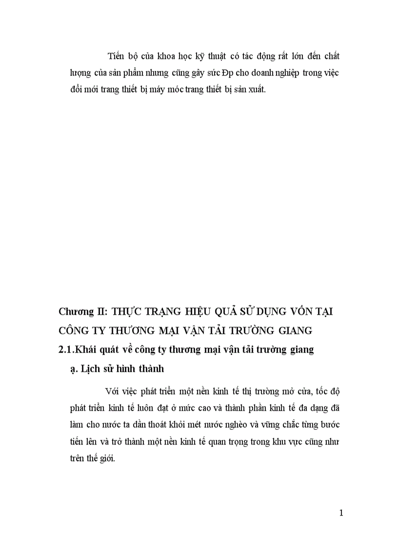 image for page Nâng cao hiệu quả sử dụng vốn tại công ty Thương mại vận tải Trường Giang 1