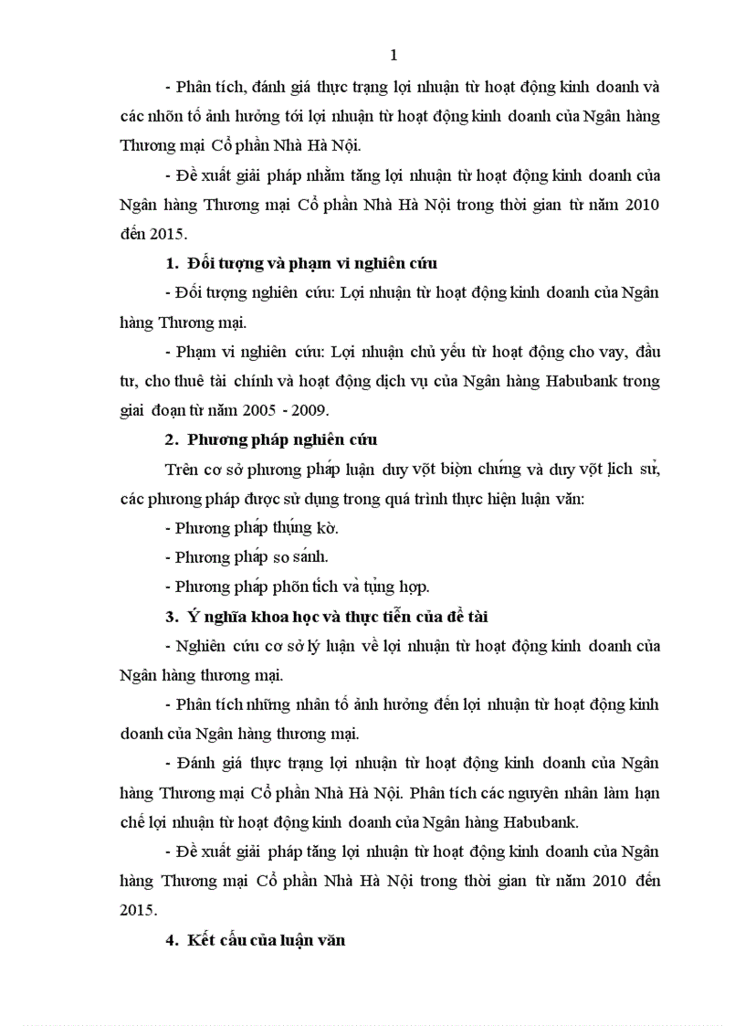 image for page Giải pháp tăng lợi nhuận từ hoạt động kinh doanh của Ngân hàng Thương mại Cổ phần Nhà Hà Nội 1