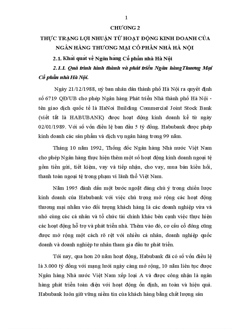 image for page Giải pháp tăng lợi nhuận từ hoạt động kinh doanh của Ngân hàng Thương mại Cổ phần Nhà Hà Nội 1
