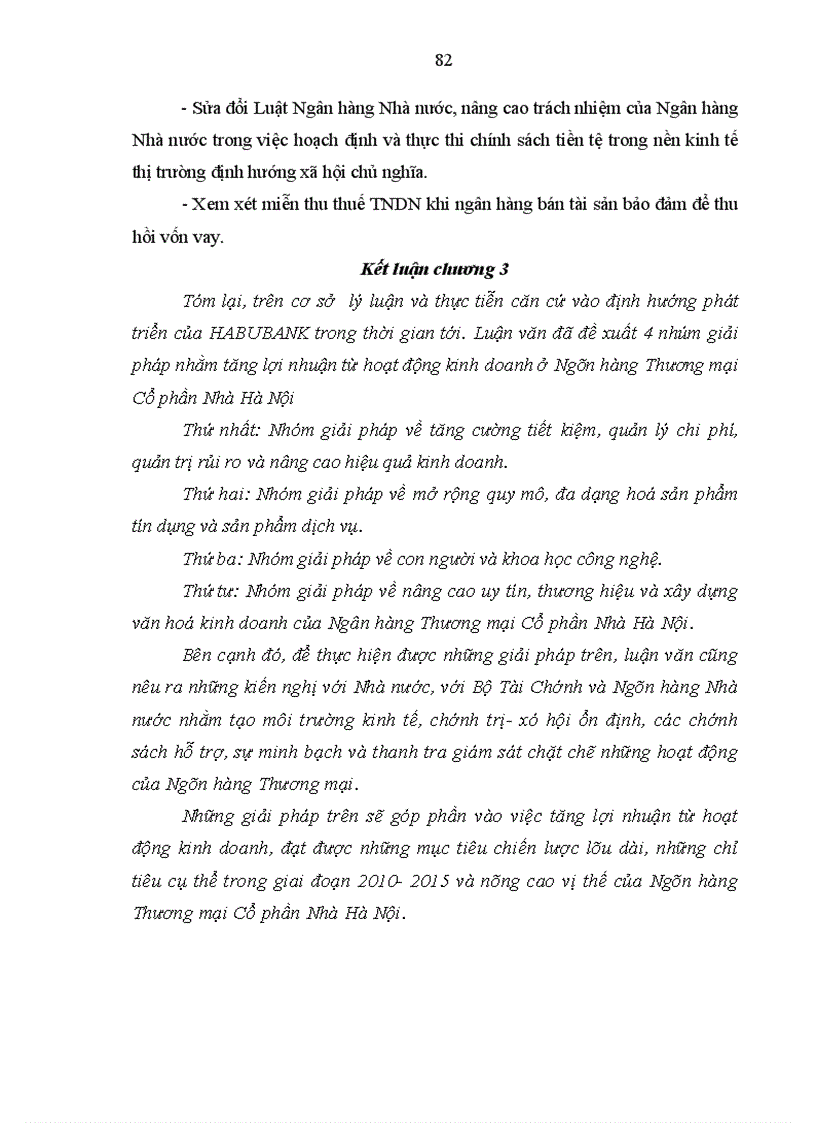 image for page Giải pháp tăng lợi nhuận từ hoạt động kinh doanh của Ngân hàng Thương mại Cổ phần Nhà Hà Nội 1