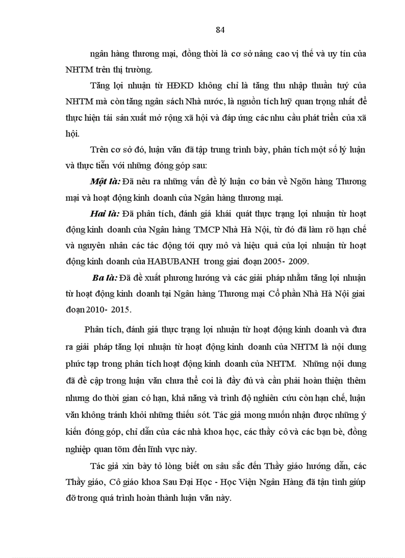 image for page Giải pháp tăng lợi nhuận từ hoạt động kinh doanh của Ngân hàng Thương mại Cổ phần Nhà Hà Nội 1