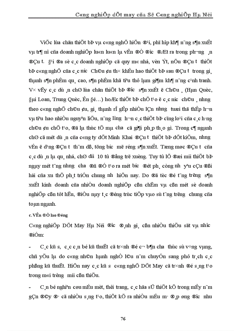 image for page Tình hình đầu tư phát triển ngành Công nghiệp Dệt May quốc doanh thuộc Sở Công nghiệp Hà Nội 1