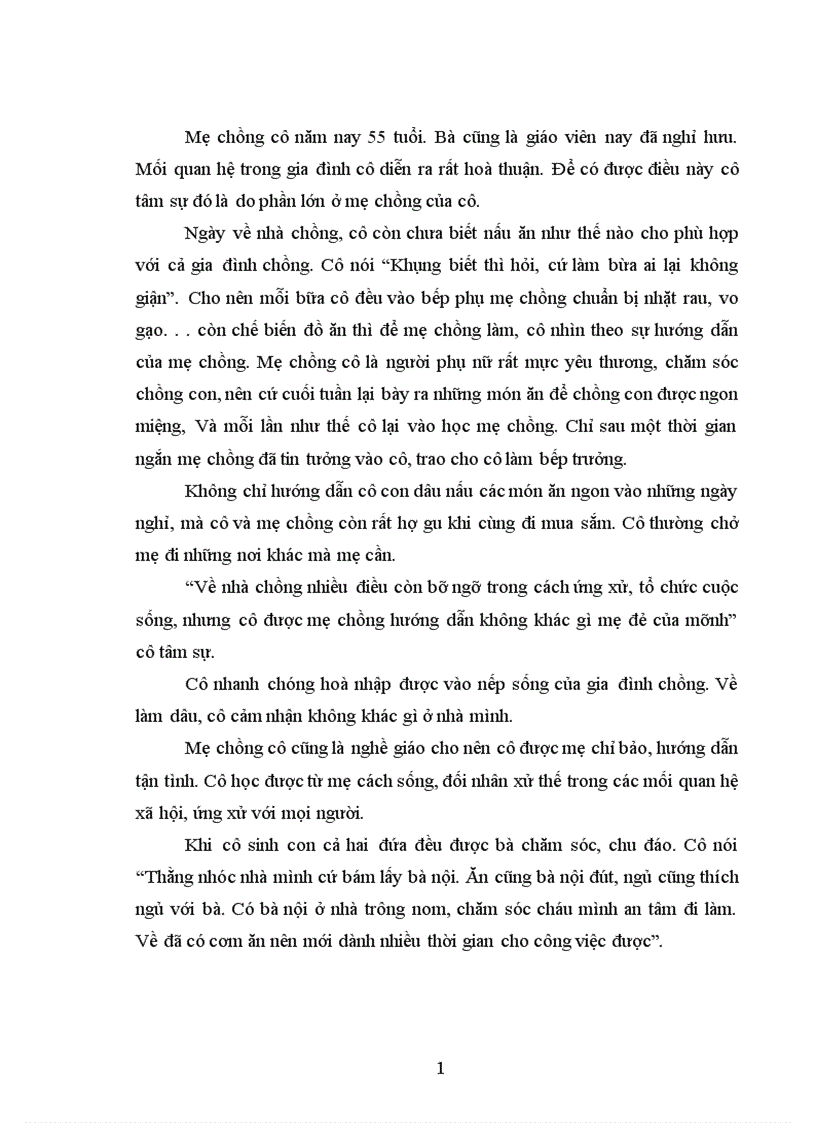 image for page Sự ứng xử của nàng dâu với mẹ chồng 1