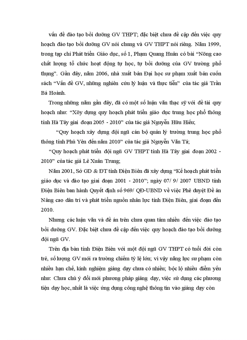 image for page Quy hoạch đào tạo bồi dưỡng đội ngũ giáo viên Trung học Phổ thông tỉnh Điện Biên đến năm 2015 1