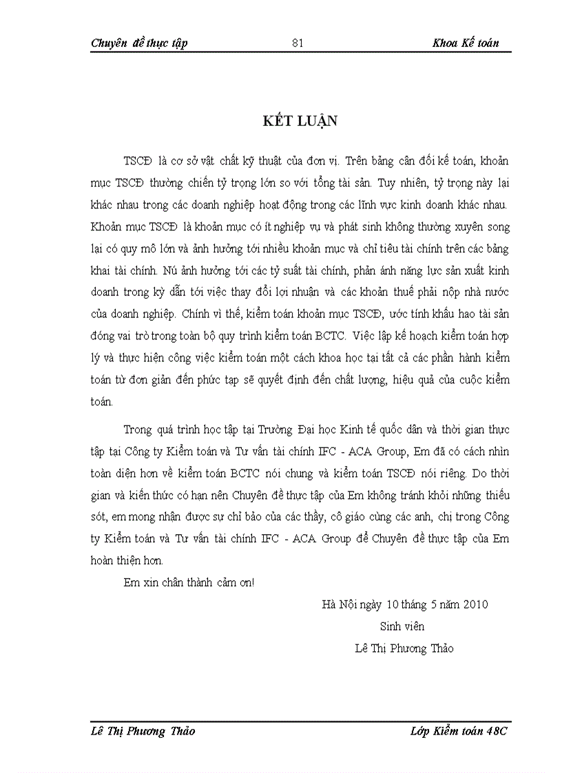 image for page Tìm hiểu kiểm toán khoản mục tài sản cố định trong kiểm toán báo cáo tài chính do công ty kiểm toán và tư vấn tài chính ifc aca group thực hIỆN 1