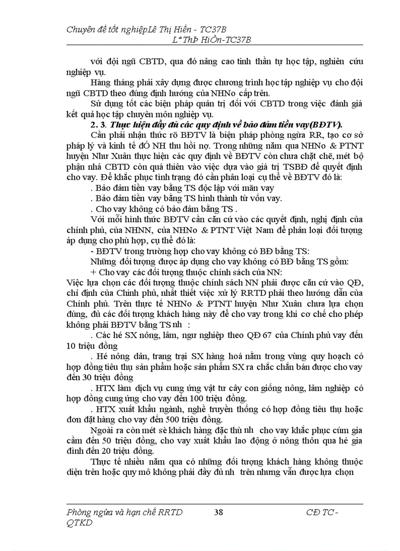 image for page Giải pháp phòng ngừa và hạn chế rủi ro tín dụng tại NHNo PTNT Huyện Như Xuân Tỉnh Thanh Hoá 1