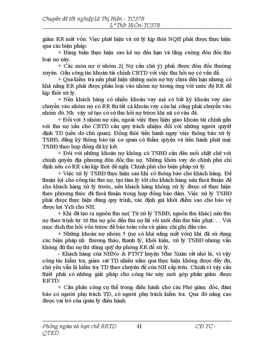 image for page Giải pháp phòng ngừa và hạn chế rủi ro tín dụng tại NHNo PTNT Huyện Như Xuân Tỉnh Thanh Hoá 1