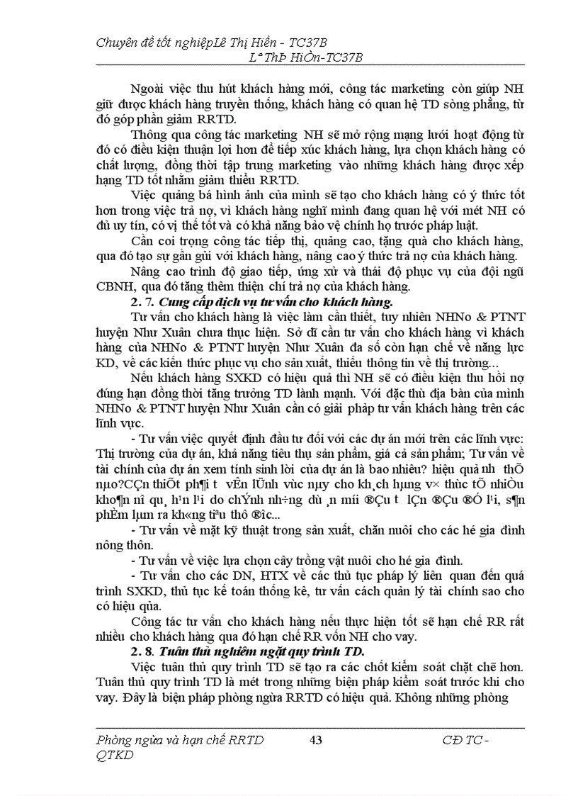 image for page Giải pháp phòng ngừa và hạn chế rủi ro tín dụng tại NHNo PTNT Huyện Như Xuân Tỉnh Thanh Hoá 1