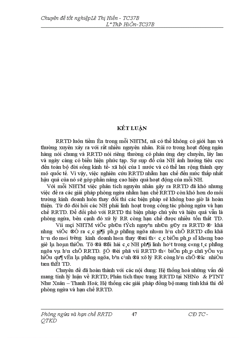 image for page Giải pháp phòng ngừa và hạn chế rủi ro tín dụng tại NHNo PTNT Huyện Như Xuân Tỉnh Thanh Hoá 1