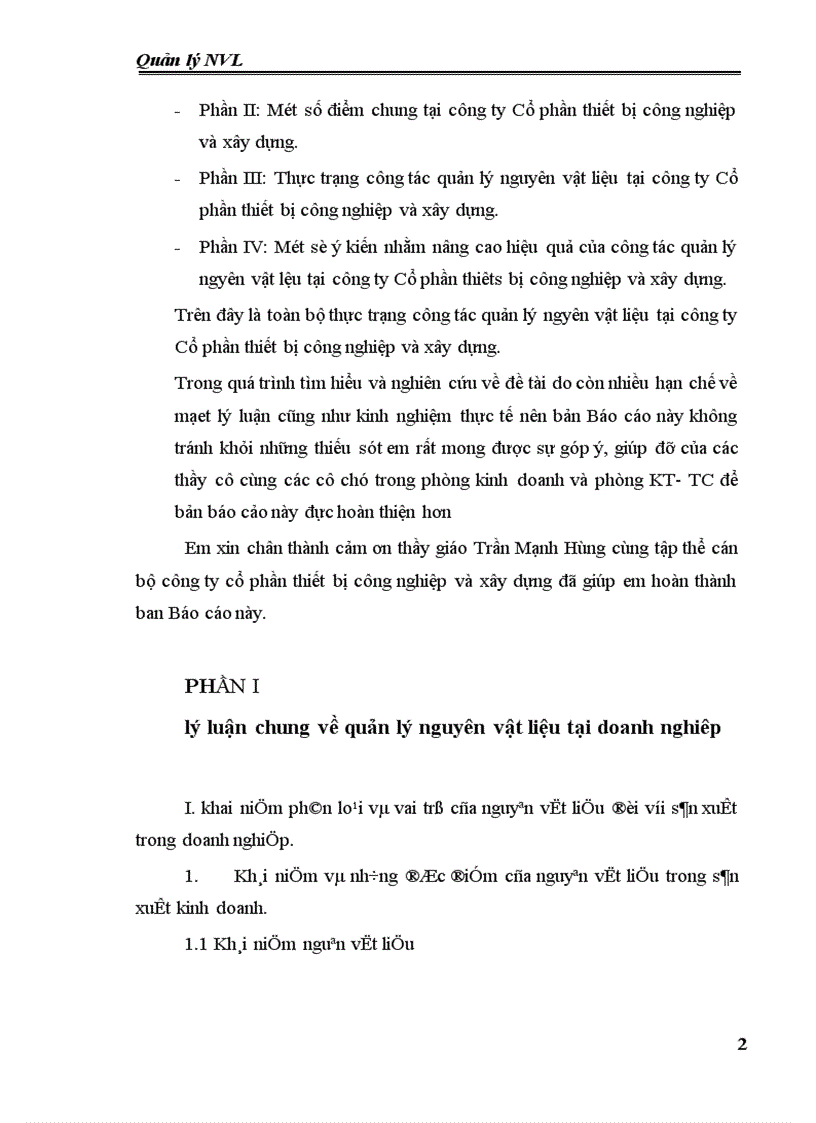 image for page Công tác quản lý nguyên vật liệu tại công ty Cổ phần thiết bị công nghiệp và xây dựng 1