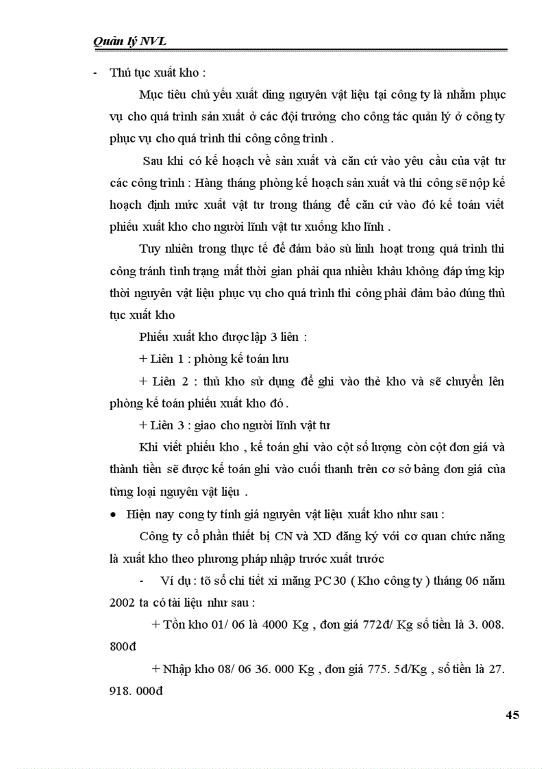 image for page Công tác quản lý nguyên vật liệu tại công ty Cổ phần thiết bị công nghiệp và xây dựng 1