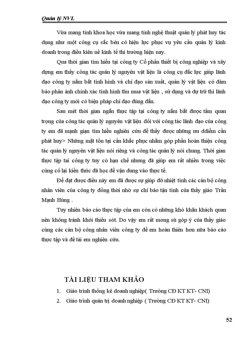 image for page Công tác quản lý nguyên vật liệu tại công ty Cổ phần thiết bị công nghiệp và xây dựng 1